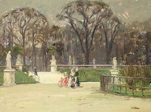 In The Tuileries by Jean Lefort