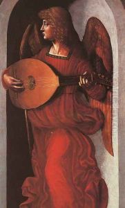 Angel in Red with a Lute 1490 Angel in Red with a Lute 1490