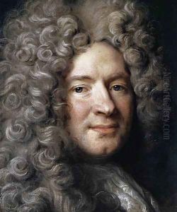 Portrait of a Man in a Purple Robe (detail) c. 1700 by Nicolas de Largillierre