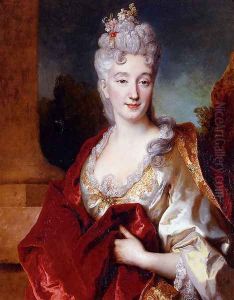 Portrait Of A Lady, Said To Be The Comtesse De Courcelles by Nicolas de Largillierre