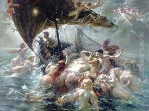 Song of the seas, 1912 by Adolphe LaLyre (Lalire)