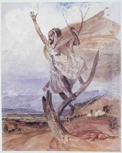 An Arab Keeping Watch in a Tree by Theodore Leblanc