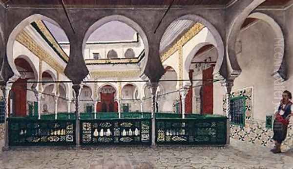 View of an interior courtyard of a house in Algiers - view 1