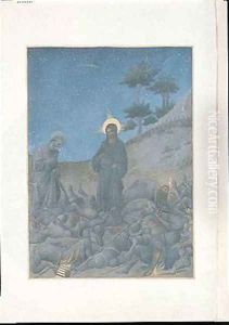 Christ in the Garden of Olives from the Tres Riches Heures du Duc de Berry by Pol de Limbourg