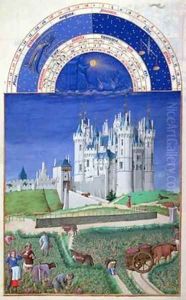 September harvesting grapes from the Tres Riches Heures du Duc de Berry by Pol de Limbourg