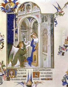 The Annunciation from Tres Riches Heures du Duc de Berry by Pol de Limbourg