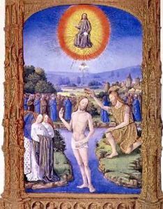 St John the Baptist baptising Christ by Pol de Limbourg