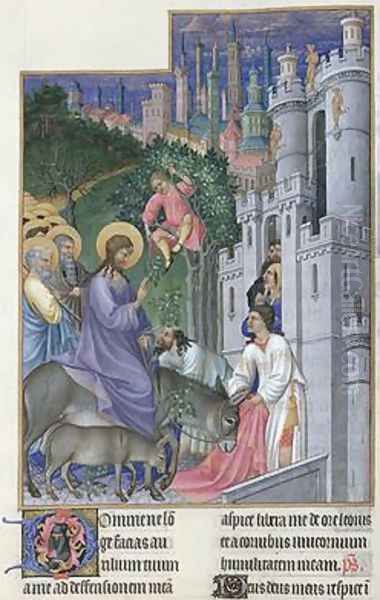 The Entry of Christ into Jerusalem from Tres Riches Heures du Duc de Berry - view 1