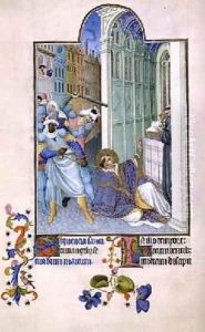 The Martyrdom of St Mark from the Tres Riches Heures du Duc de Berry by Pol de Limbourg