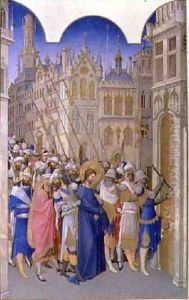 The Passion Christ being led to Pontius Pilate by Pol de Limbourg