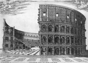 The Colosseum in Rome 1564 by Antonio Lafreri