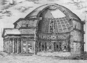 The Pantheon in Rome 1564 by Antonio Lafreri