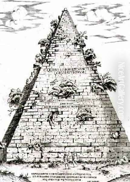 The Pyramid of Caius Cestius built - view 1