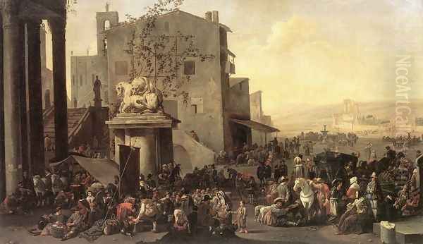 Roman Market Scene 1653 - view 1