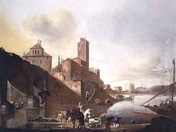 A View of the Ponte Molle in Rome - view 1