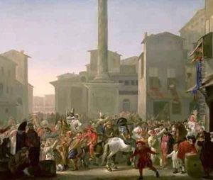 Carnival in Rome 1650-51 by Johannes Lingelbach