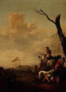 Rest after the Chase by Johannes Lingelbach