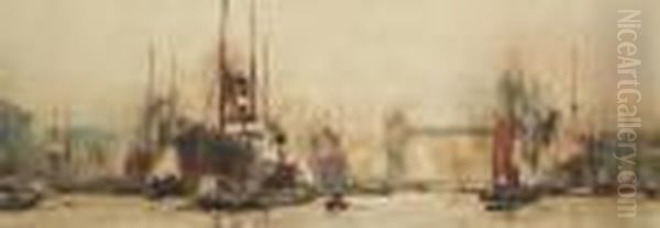 Shipping In The Pool Of London Before Tower Bridge - view 1