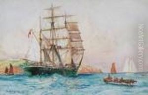 The Barque Britannia Of Belfast Passing St. Catherine's Point