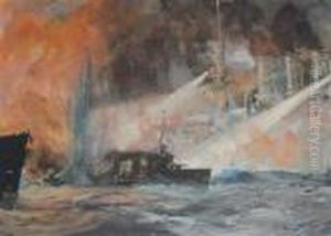 The Zebrugge Raid by Charles Edward Dixon