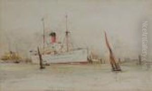 Garth Castle, Outward Bound And Other Vessels by Charles Edward Dixon