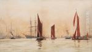 Off Tilbury Dock by Charles Edward Dixon