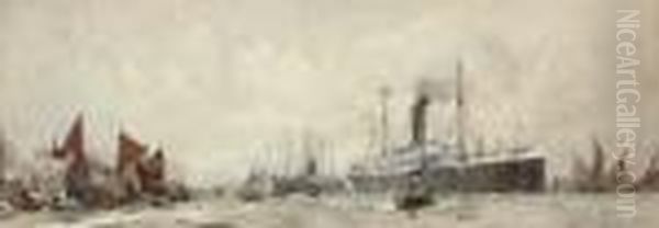The R.m.s.
Orontes
Outward-bound On Her Maiden Voyage - view 1