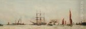 Off Tilbury by Charles Edward Dixon
