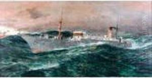 The C.s. Faraday In A Gale, 1929