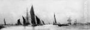Off Gravesend by Charles Edward Dixon