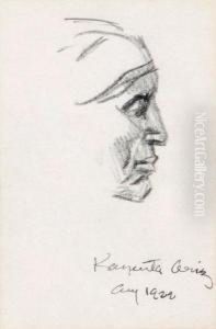 Profile Of A Navajo Woman by Maynard Dixon