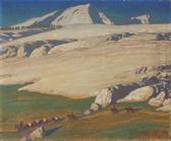 Moraine And Meadow, Sierra Nevada, Inyocounty, California - view 1