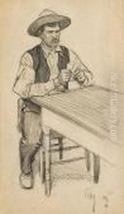 Card Player; Portrait Of A Young Native American
