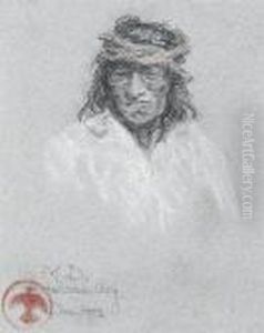 Portrait Of An Apache Brave by Maynard Dixon