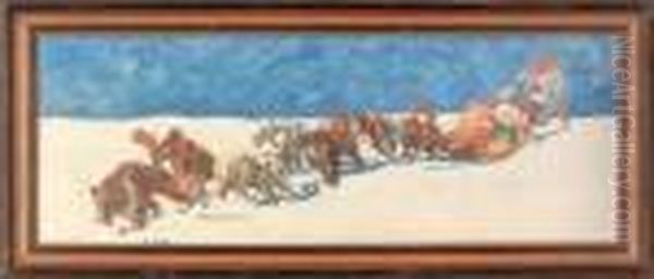 Inuit With A Dogsled - view 1