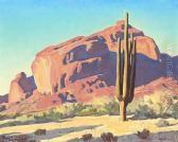 Red Rocks And Cactus, 1945 (no.746) - view 1