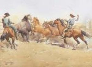 The Horse Corral by Maynard Dixon