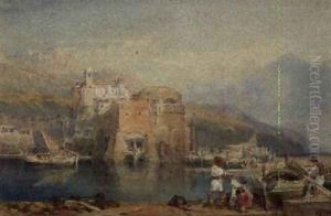 Sicilian Harbour Scene by William Leighton Leitch
