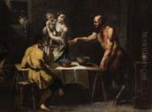 Fauno E Famiglia Di Contadini
