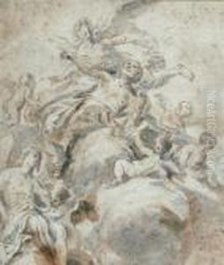 Evangelists Surrounded By Putti by Gaspare Diziani