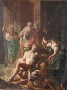 Gaspare Diziani , Cerchia Di.
Soggetto Biblico. Interessante Dipinto Ad Olio Su Tela. Leggeri Difetti.
Cm. 74x56 by Gaspare Diziani