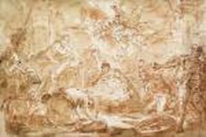 The Adoration Of The Shepherds by Gaspare Diziani