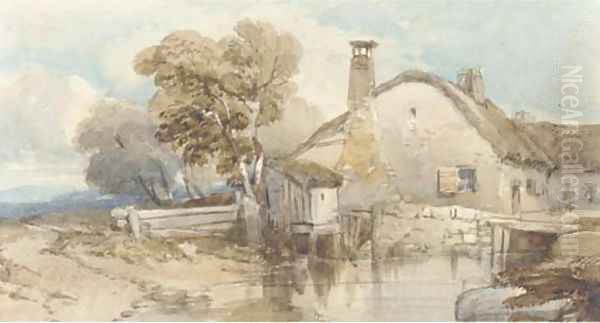 A cottage by a stream - view 1
