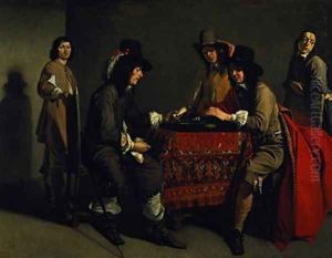 The Backgammon Players by Mathieu Le Nain