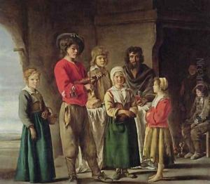 Peasants in a Cave by Mathieu Le Nain