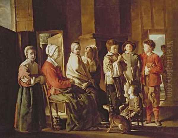 The Visit to the Grandmother by Mathieu Le Nain