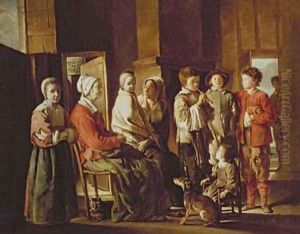 The Visit to the Grandmother by Mathieu Le Nain
