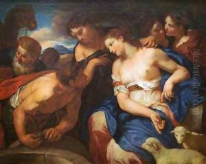 Jacob and Rachel at the Well by Johann Karl Loth