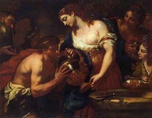 Eliezer and Rebecca at the Well by Johann Karl Loth