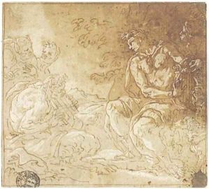 Apollo and Marsyas by Johann Karl Loth